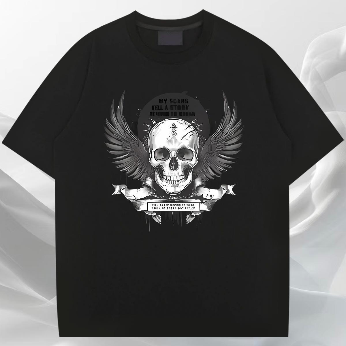 Designer T Shirt For Man wing Tshirts 100% Cotton 230g Summer Casual High Quality Custom Print Oversized O-Neck Short Sleeve Men Tees