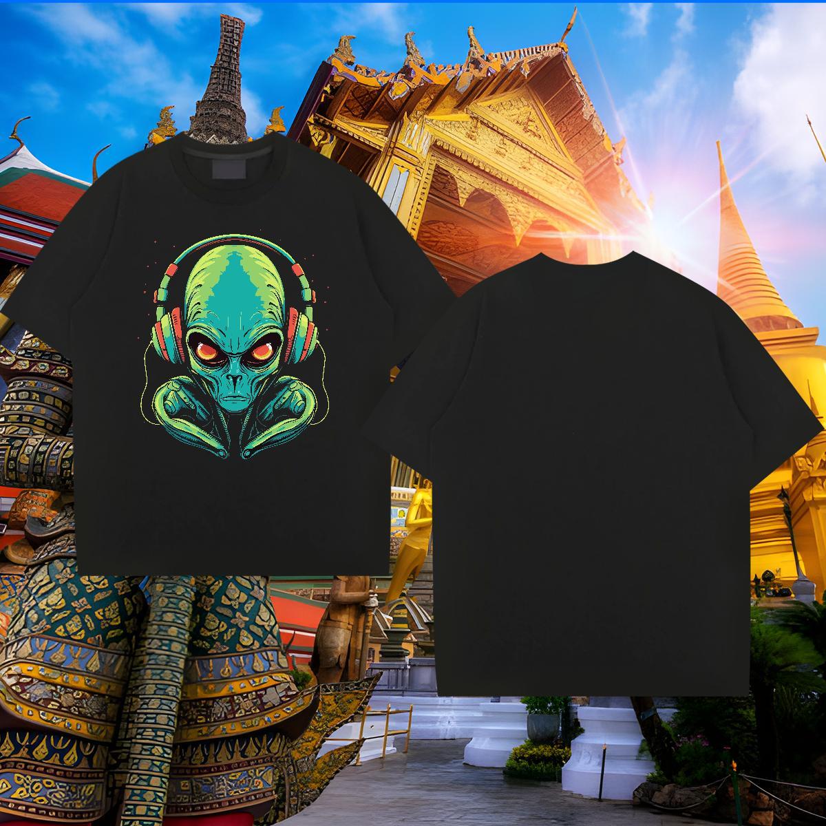 New T shirt ET Clothes 230g Cotton Street Wear Comfortable Oversized O-Neck Short Sleeve Men Clothes T-Shirt