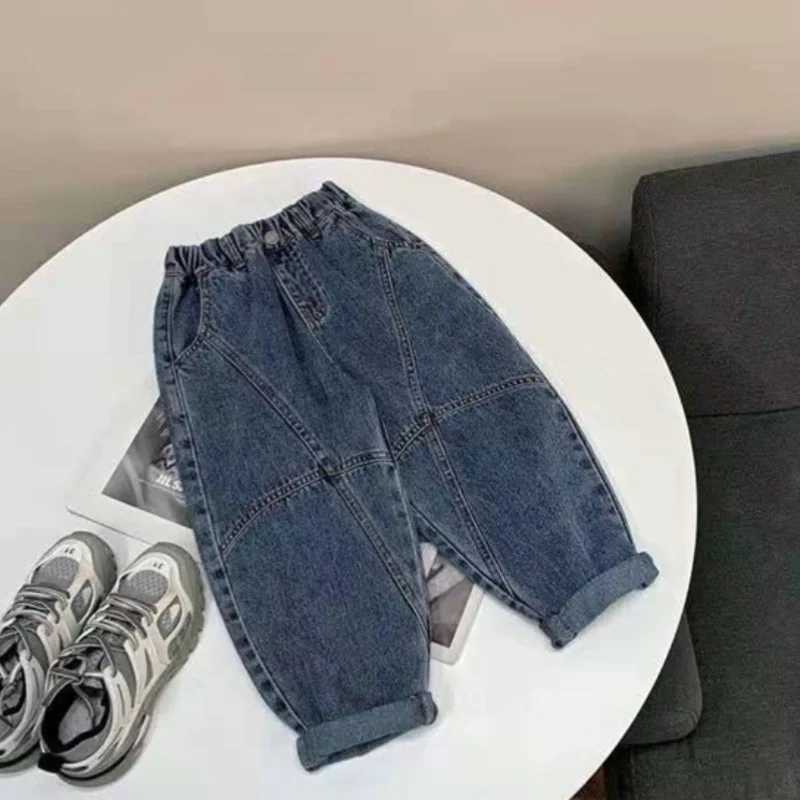 Jeans Boys Jean Pants Long Trousers Cotton 2024 Retro Spring Autumn Babys Kids Pants Teenagers Outwear Childrens Clothing