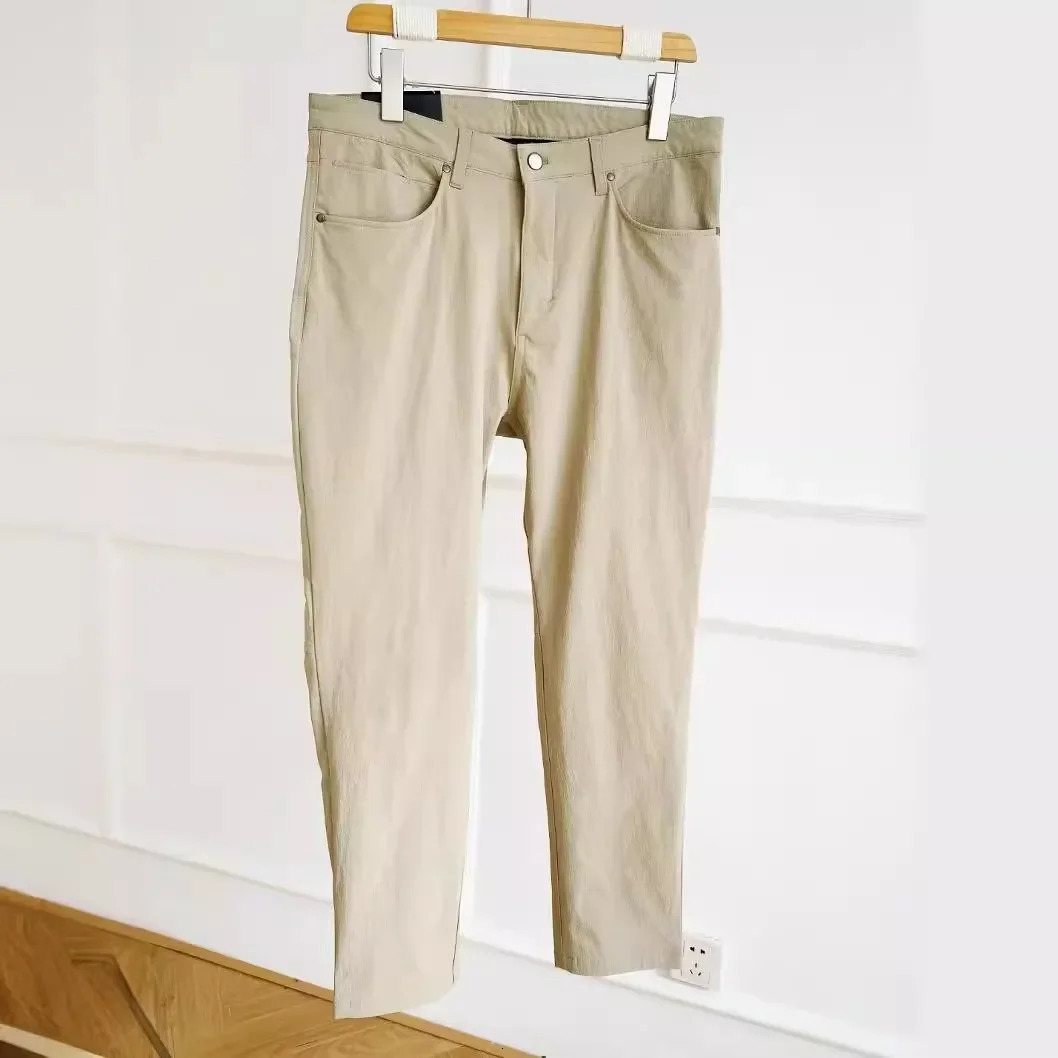 Lemon Men Classic Foursided Springing Sweatpants Business Casual Tracksuit Pants for With Pockets Solid Color Trousers 240806