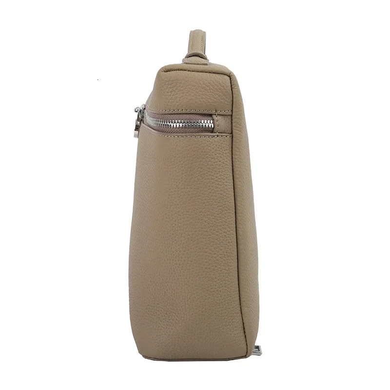 3 Womens Genuine Leather Double Shoulder Bag High-end Feel Handbag Simple One Piece 240806 4