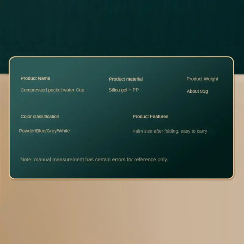 2/5 portable silicone travel heat-resistant foldable water cup with lid hanging rope used for outdoor camping Z260202