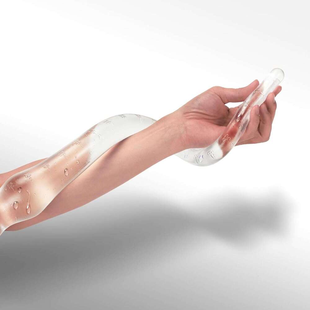 23.6 inch (approximately 59.9 cm) transparent extra long plug dildo, with strong suction cups suitable for novice men and women, flexible dildo for ad