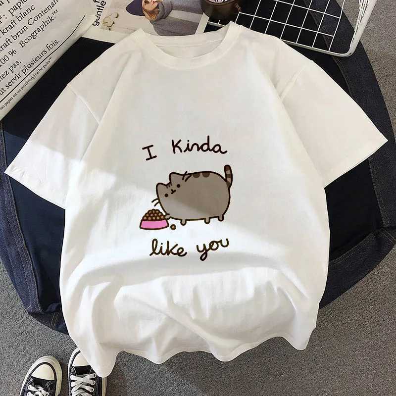 Kawaii Fat cat t-shirt for children in summer cute and fashionable childrens t-shirt thin part fashionable girl t-shirt top clothing BAL541W240718