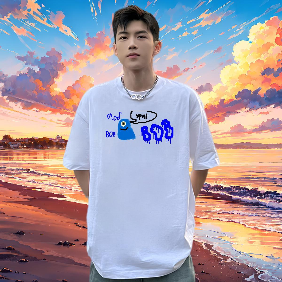 2024 New Man T Shirts letter Tee Shirt 230g Pure Cotton Casual Classic Custom Print Plus Size Breathable Crew Neck Tshirt for Man Woman