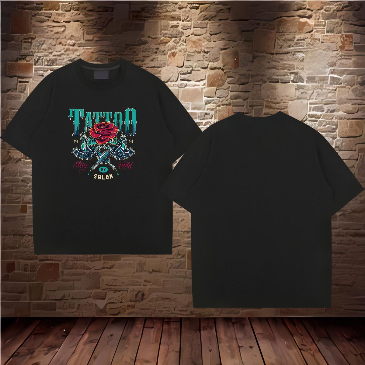 Factory Direct T Shirt For Man tool Clothes 230g Pure Cotton Summer Casual Classic Black Oversized Breathable Crew Neck Men Tees