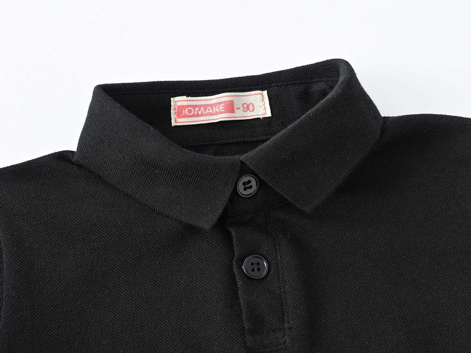 Girl and boy casual classic design with slight elastic polo indoor and outdoor childrens clothing for spring and summer W241223