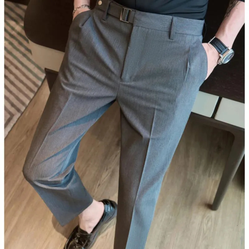 Mens Spring High Quality Business Suit Trousers Male Slim Fit Fashion Summer Pants Men Clothing 3628 240806