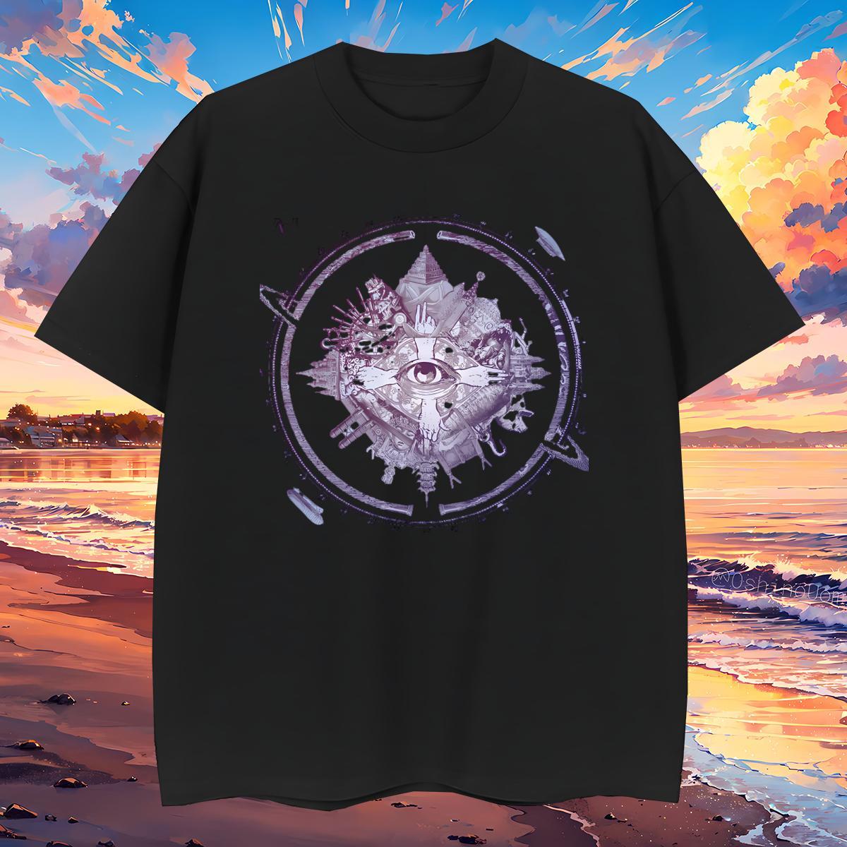 2024 Men T Shirts eye of the devil Wear 230g Pure Cotton Outdoor TOP Quality Oversized 4XL Short Sleeve Soft Mens Tshirts