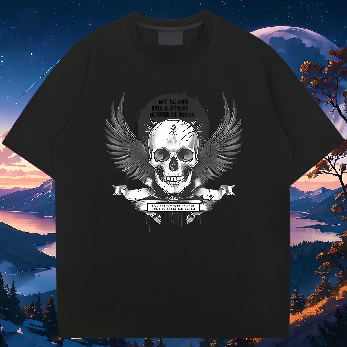 Designer Fashion T shirt halloween Tops Shirt 100% Cotton 230g Casual Daily Wear Unisex Oversized 3XL 4XL Breathable Short Sleeve Mens Tshirts