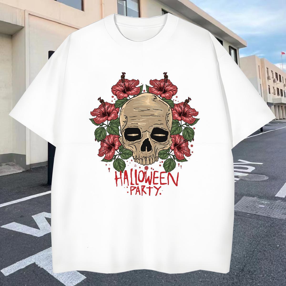 Custom Men T Shirts flower Tshirts 230g Cotton Casual Wholesale Custom Print Oversized Short Sleeve Soft Couples T Shirts
