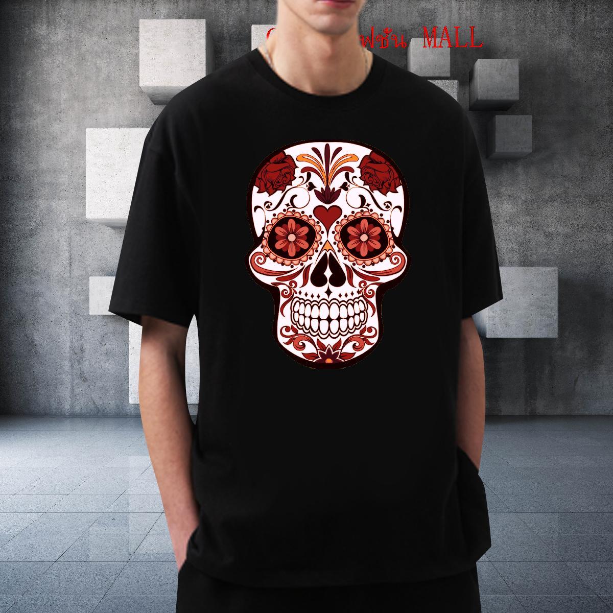 Fashion Designer T shirt skull Top Tees 230g 100% Cotton Street Classic Anime Print Breathable Short Sleeve Men Tees
