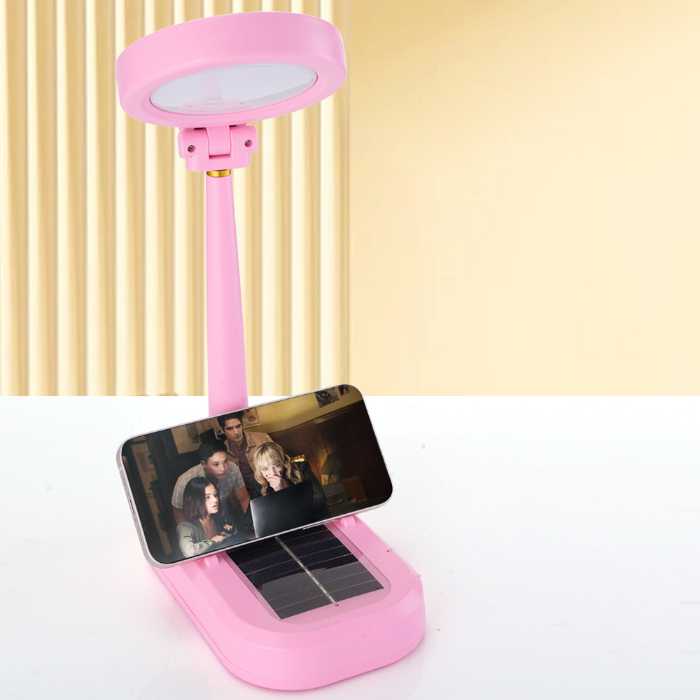 All-In-One Solar + USB Desk Lamp and Fan Perfect LED Bedtime Lighting Solution
