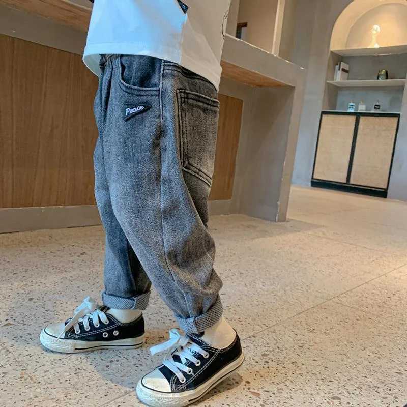 Jeans Boys Jean Pants Long Trousers Cotton 2024 Graceful Spring Autumn Babys Kids Pants Teenagers Outwear Childrens Clothing