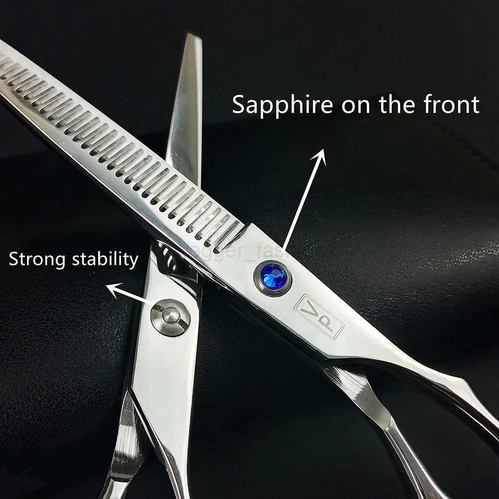 Professional Hairdressing Haircut Scissors 6 Inch 440C Barber Shop Hairdressers Cutting Thinning Tools High Quality Salon SetXJ240807