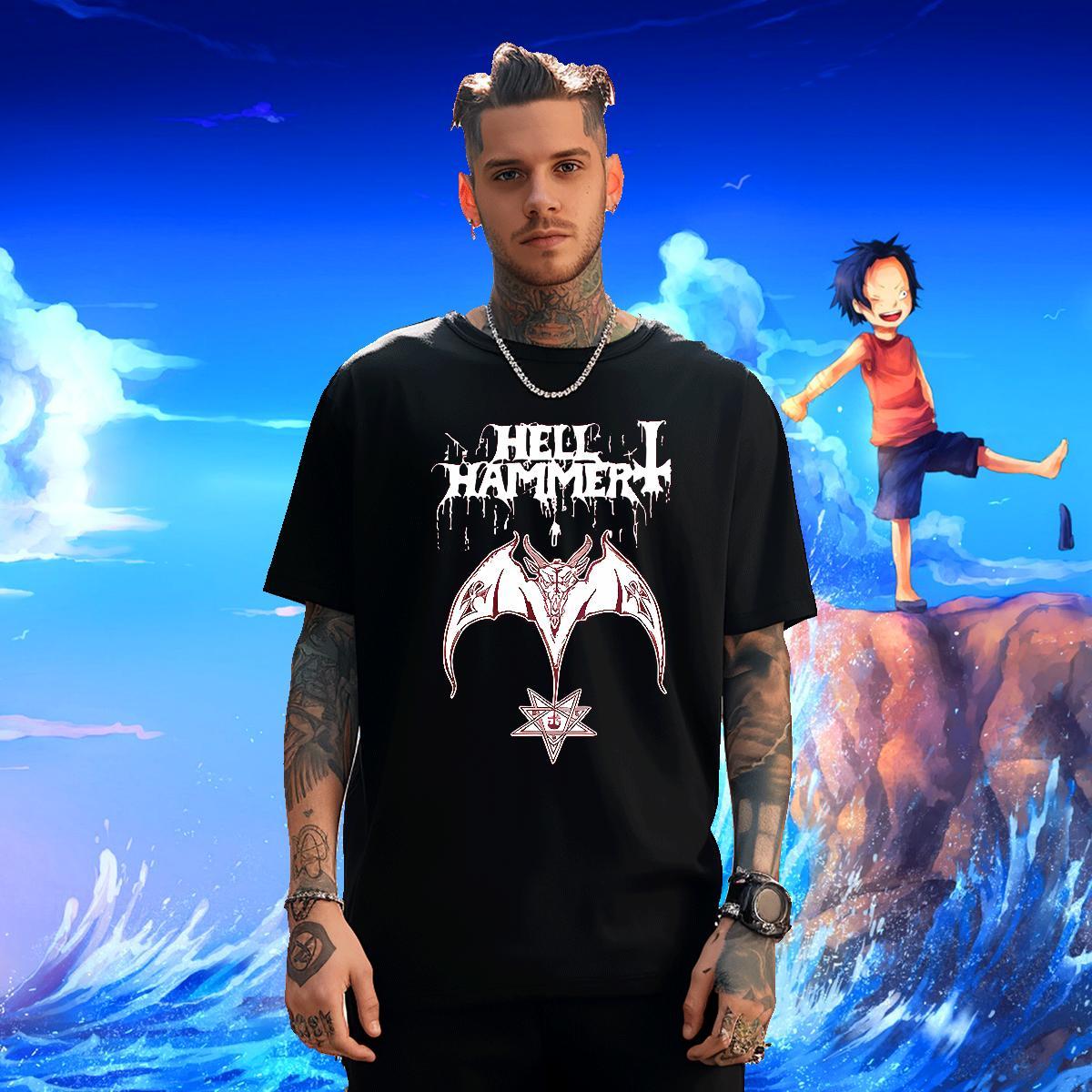 Designer T-Shirts skull Tees 230g Pure Cotton Casual Cool Design Custom Printing Crew Neck Mens Tshirts