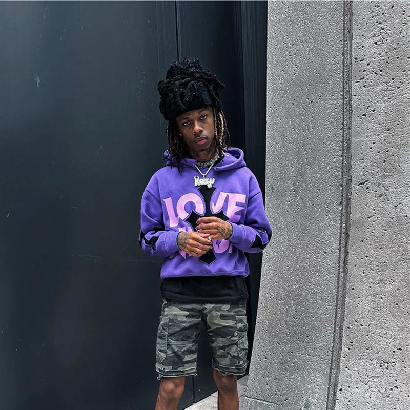 Y2k mens Emo streetwear hoodie zipper sweatshirt fairy Grunge Pullover oversized letter cross Gothic jacket top 240824