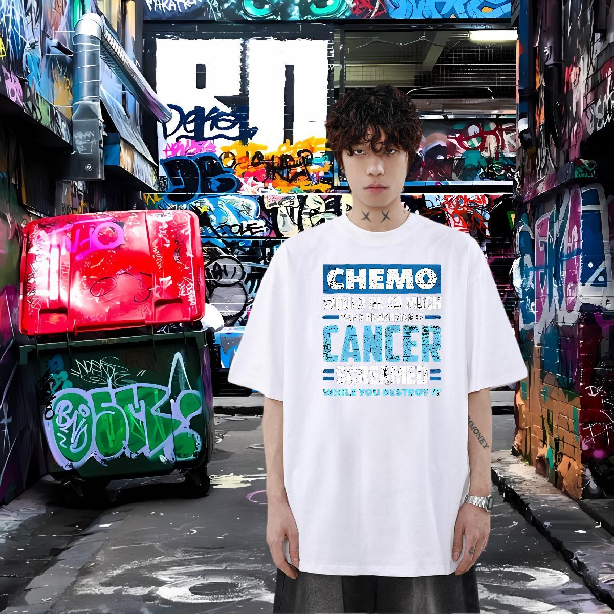 Wholesale Men T Shirts letter Tees Shirts 230g Pure Cotton Casual Unisex Plus Size Cartoon O Neck Short Sleeves Couples T Shirts