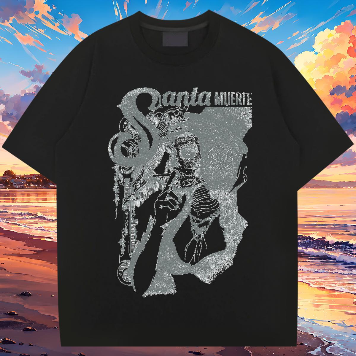 Designer Fashion T Shirts Men portrait Clothings 230g Pure Cotton High Street Hip Hop Popular Custom Printed O Neck Short Sleeves Tshirts