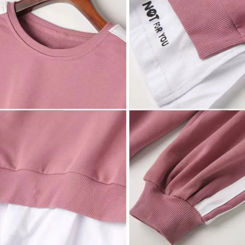 Womens Tracksuit 2 Piece Set Autumn Winter Pullover Top Long Pants Sports Suit Female Sweatshirt Sportswear Suit For Woman 240807