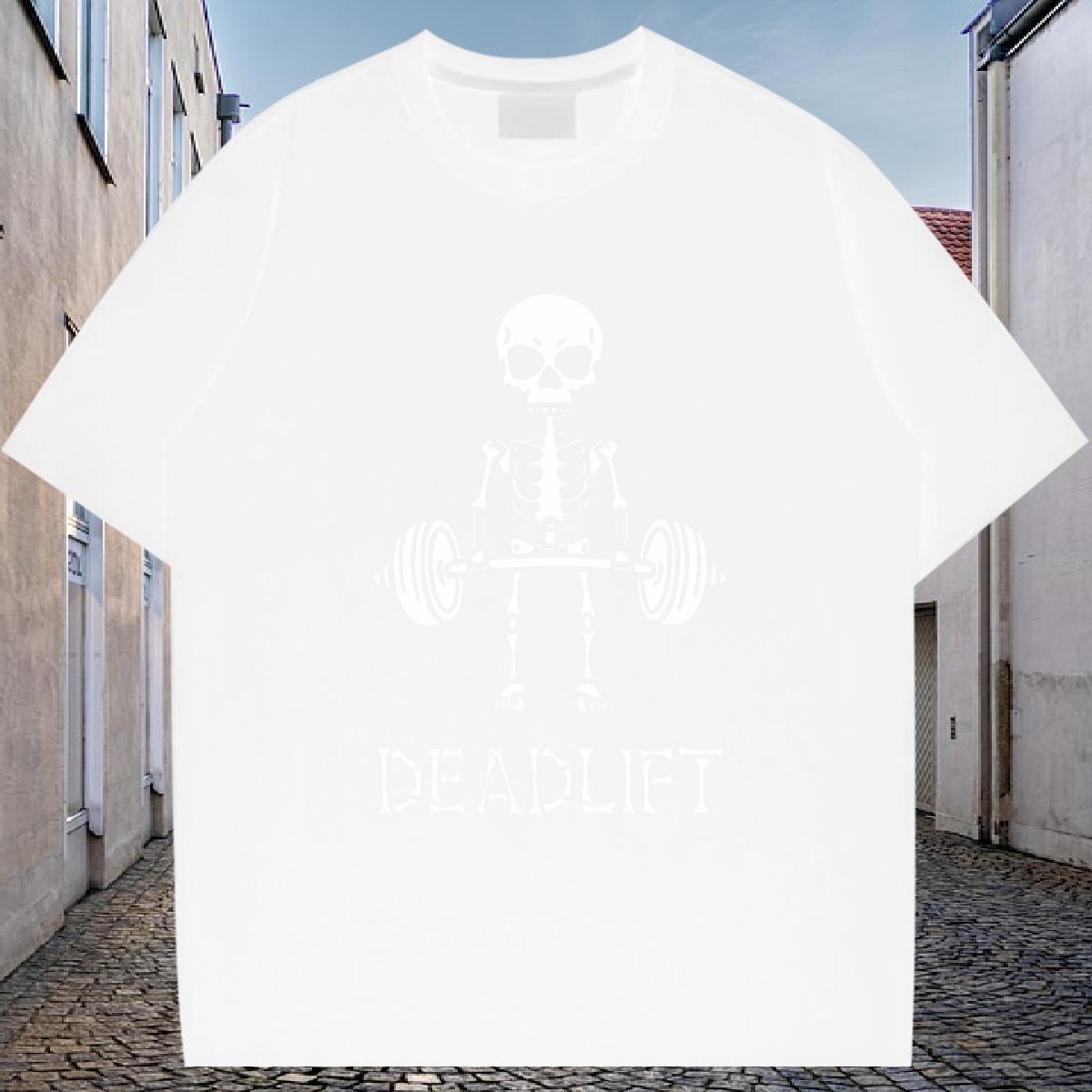 New Arrival T Shirt For Man skull Tees Shirts 230g Pure Cotton Spring Summer Loose Fit Cartoon Printing L-4XL Breathable Short Sleeve Mens Tshirts