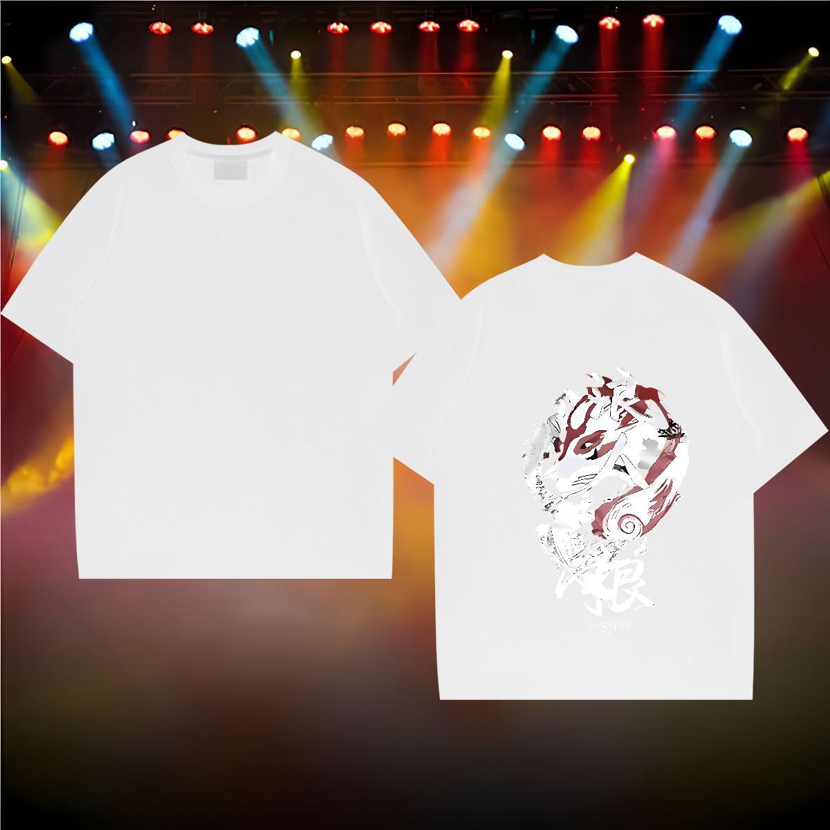 Classic Casual Men T Shirts Line Dragon Wear 230g 100% Cotton Sports Casual Designer Cartoon Printing L-4XL Breathable Crew Neck Men Tops Tees