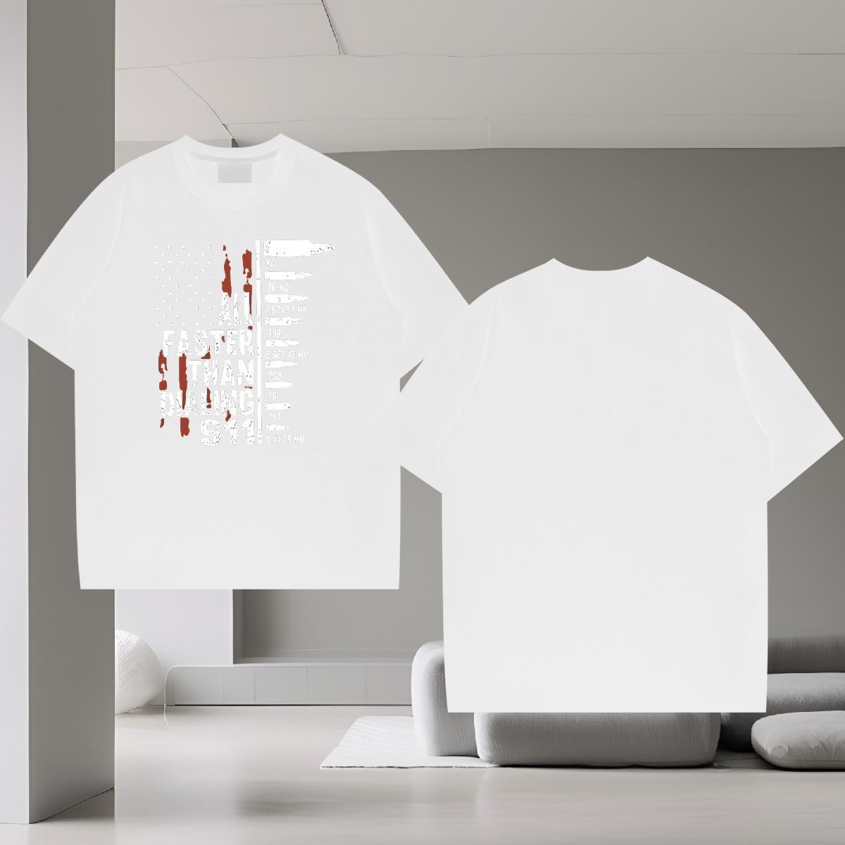 Stylist Mens T Shirts letter Polos 230g 100% Cotton Street Casual Designer Custom Print Oversized Breathable Crew Neck Mens Tshirts