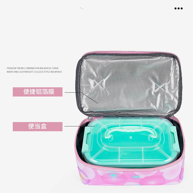 3 pieces of childrens school backpack bag set girls elementary with lunch Mochilas 240807