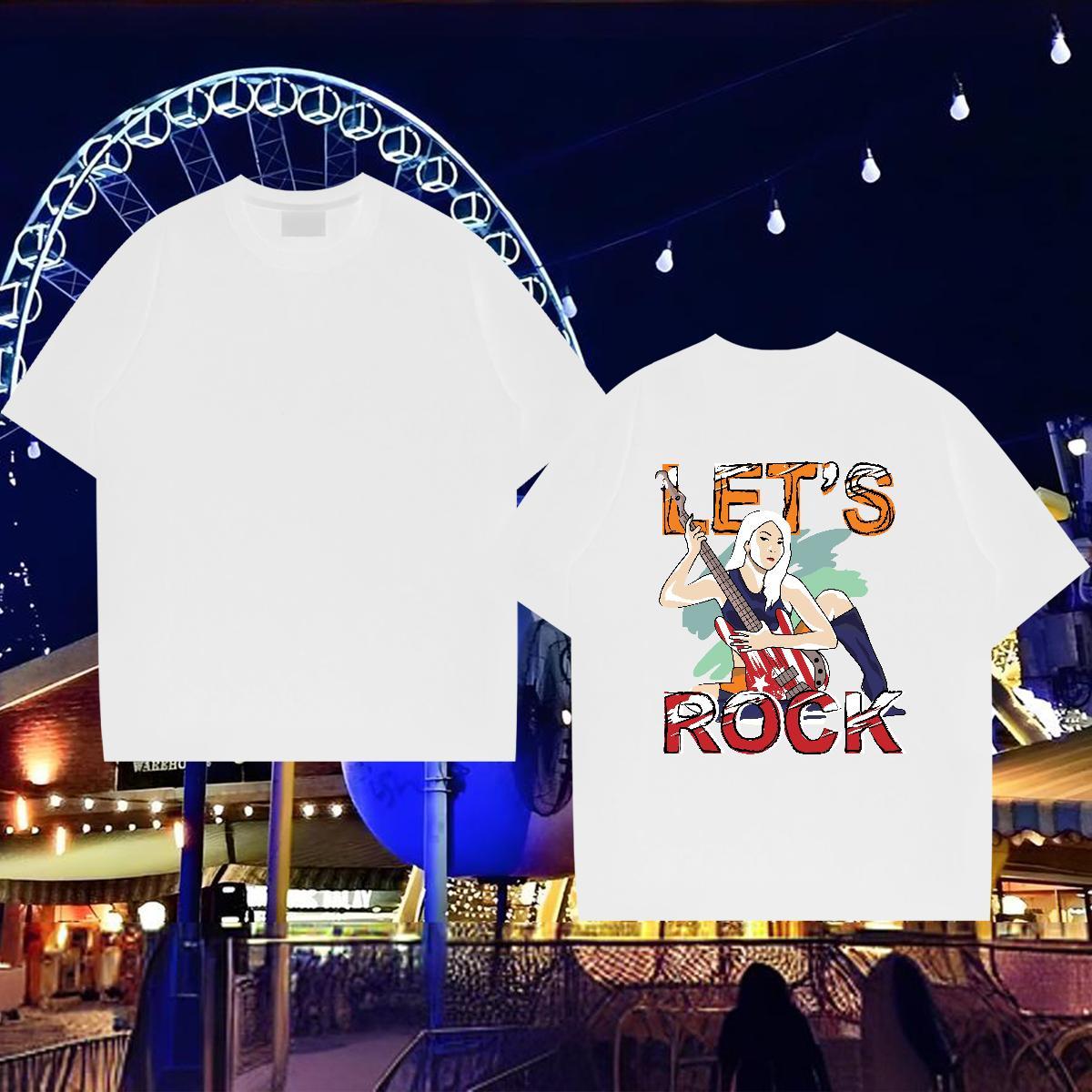 Designer Fashion T shirt character Tee Shirt 100% Cotton 230g Hip Hop Street Loose DIY Printed Short Sleeve O-Neck Men Tops Tees
