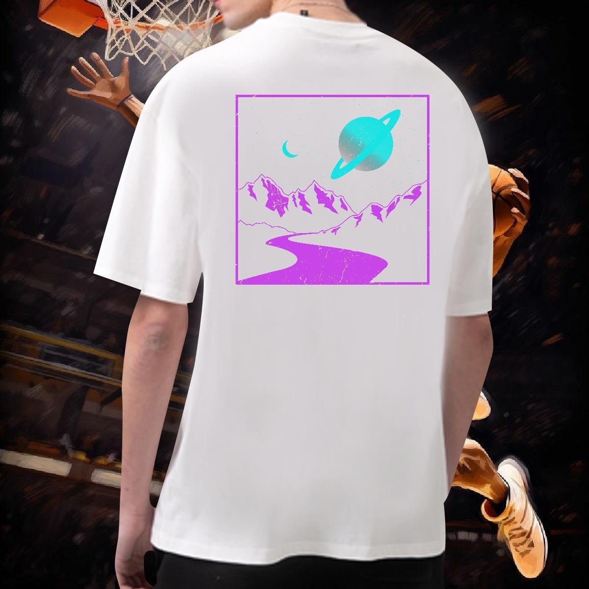 New T-Shirts for Men star Tees Shirts 230g Cotton Beach High Quality Custom Print Plus Size Breathable Soft Tshirt for Man Woman