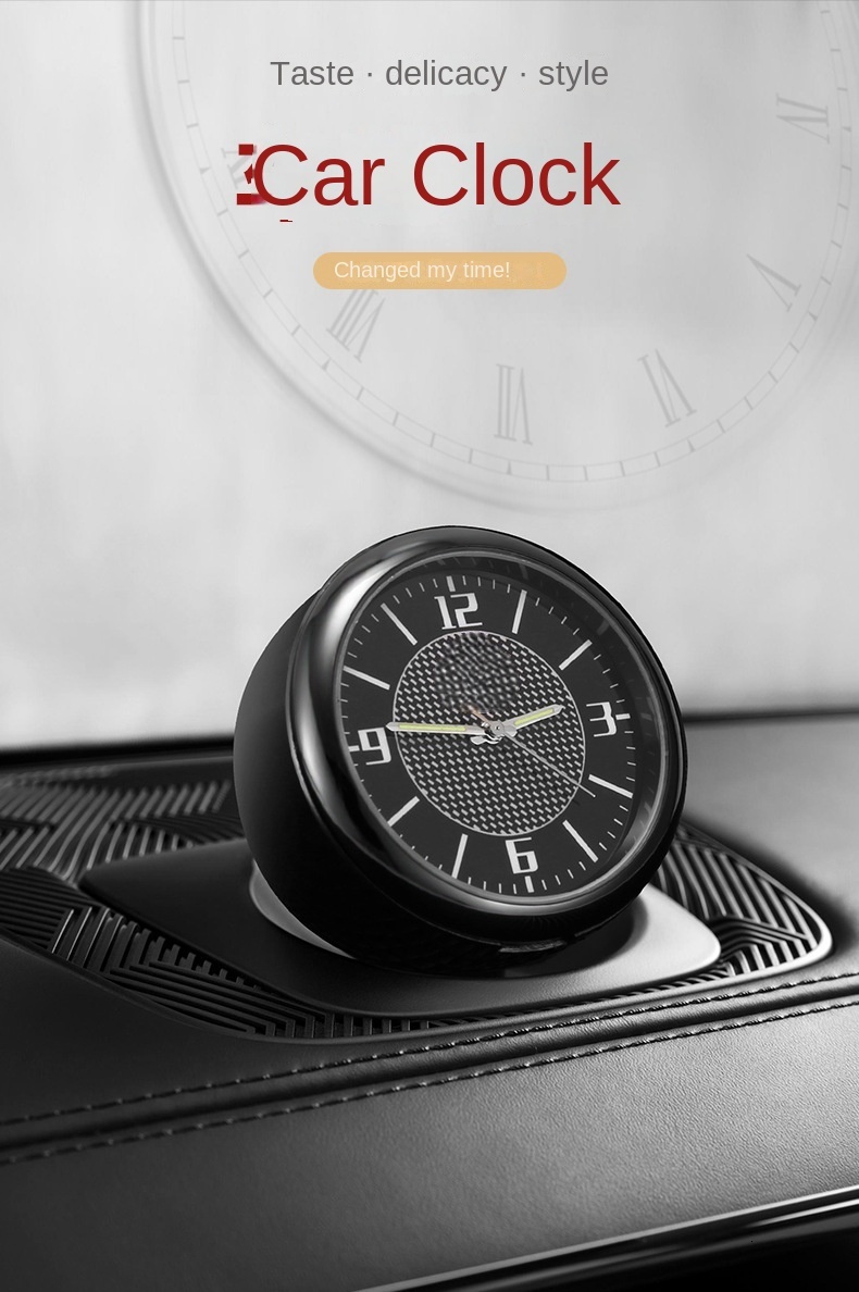 New Car Clock Luminous Mini Automobiles Internal Stick-On Digital Watch Mechanics Quartz Clocks Auto Ornament 40Mm 43Mm