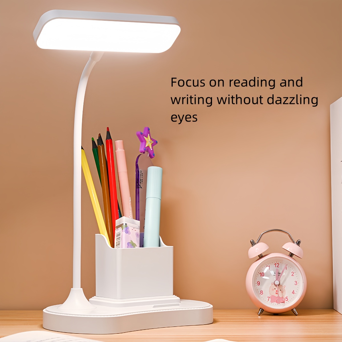 Eco-Friendly USB Powered LED Table Lamp with Switchable Lighting Colors Ideal for Study and Work Areas