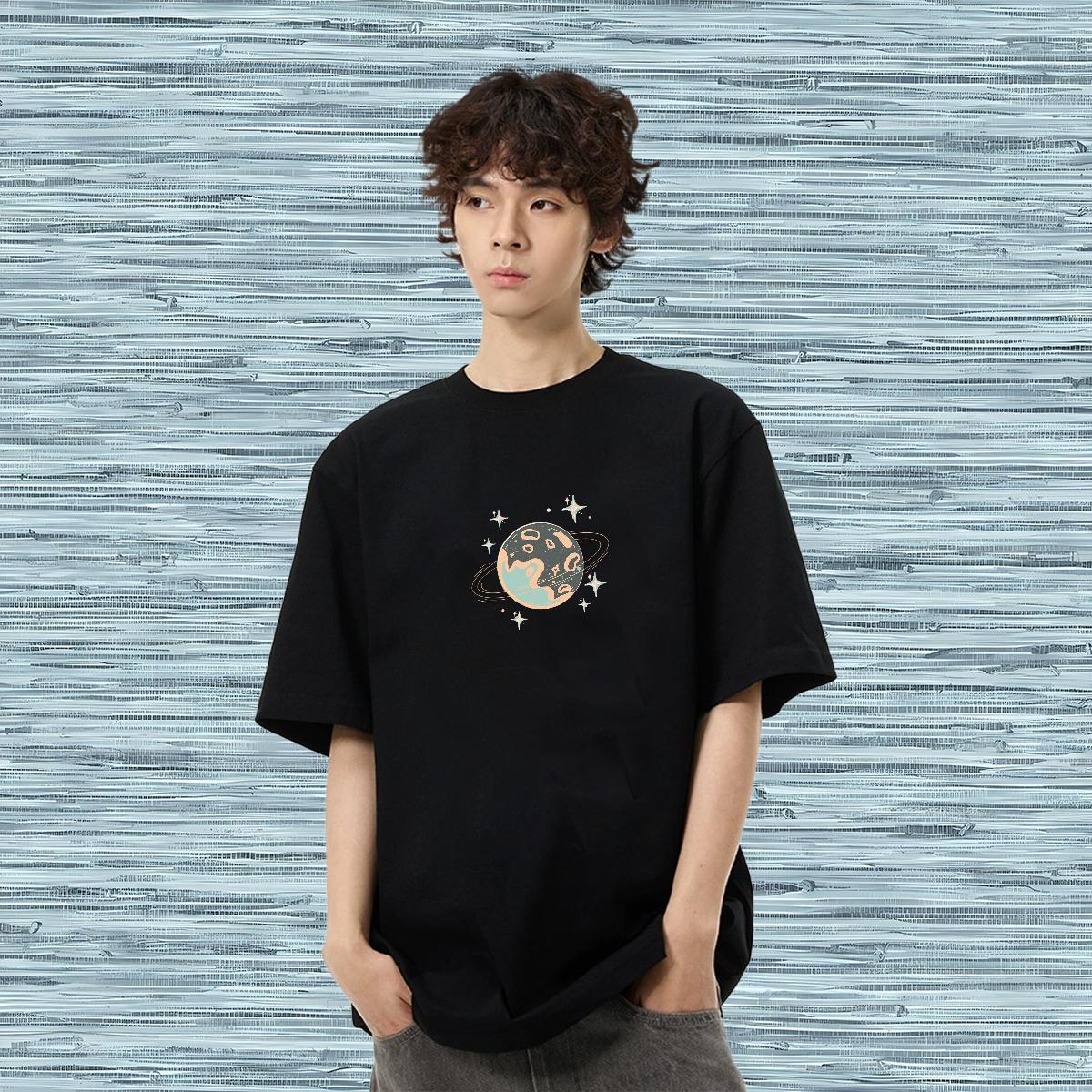 2024 New Man T Shirts spaceman Clothings 230g 100% Cotton Hip Hop Street Free Shipping DIY Printed Breathable Mens Tshirts