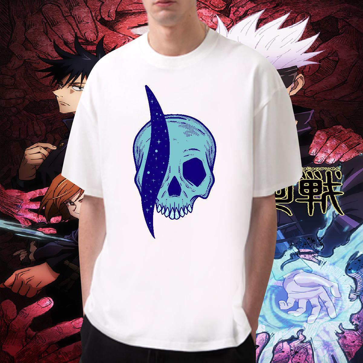 Designer Men T Shirts skull Tees Shirts 230g Pure Cotton Daily Outfit Cool Design DIY O Neck Short Sleeves Mens Tshirts