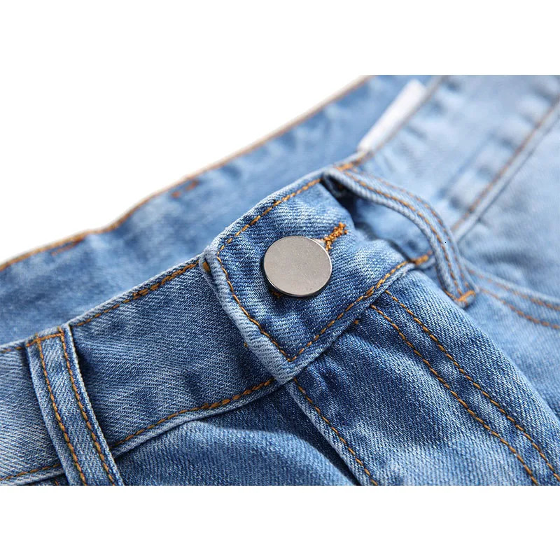 Mens retro ripped jeans mens casual straight leg denim pants light blue slim fit hole selling 240819
