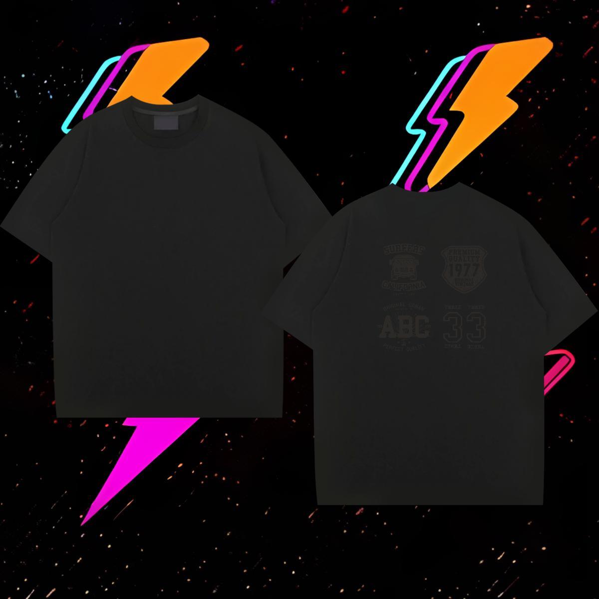 2024 Summer T shirt letter Tops Tees 100% Cotton 230g Daily Outfit Cool DIY Printed Short Sleeve O-Neck Men Tees
