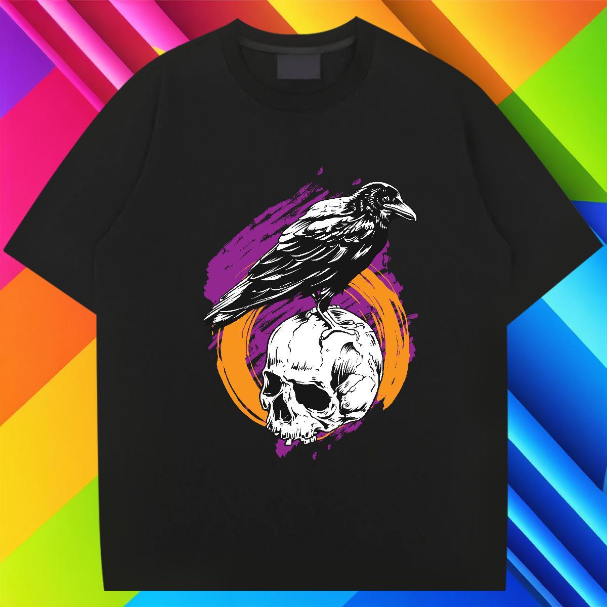 Fashion Designer T-Shirts for Men skull Tshirts 230g Pure Cotton Casual Daily Wear Classic Custom Printed Breathable Short Sleeve Couples T Shirts