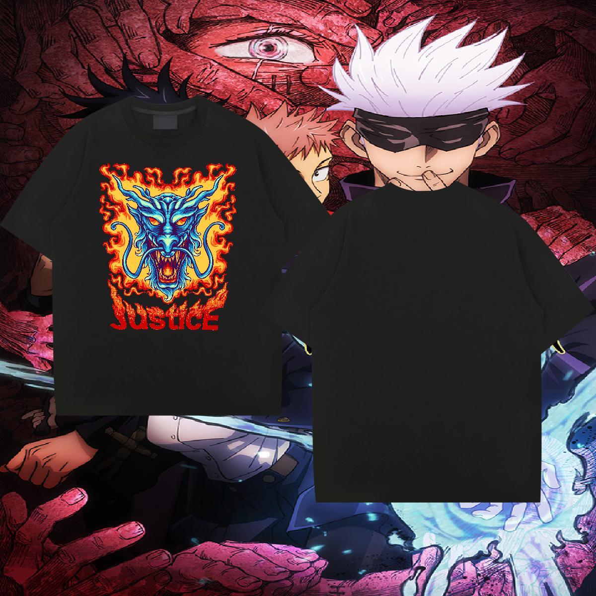 New T-Shirts for Men Tops 230g 100% Cotton Home Outdoor Soft Custom Anime Crew Neck Breathable Tshirts