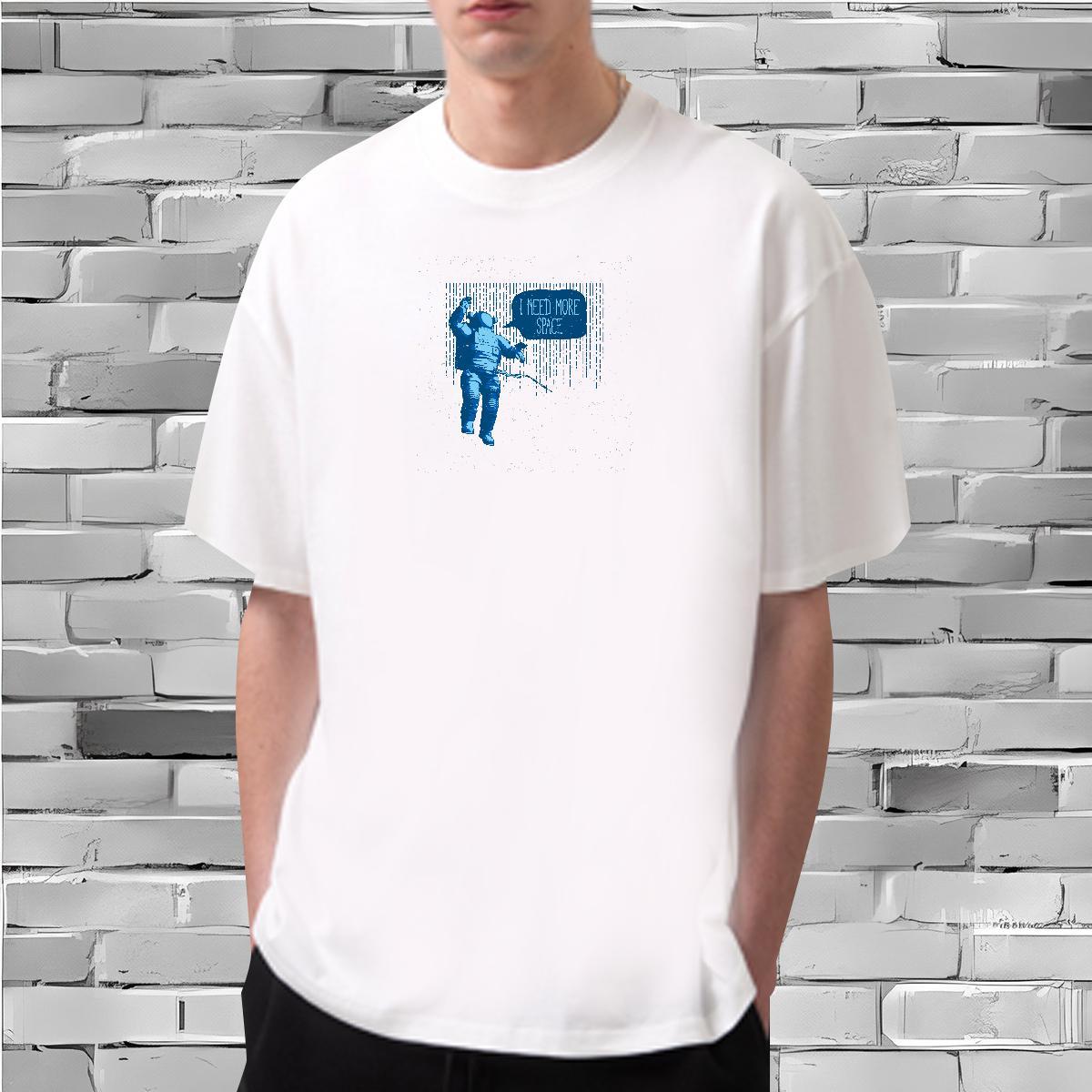 2024 Designer Men T Shirts spaceman Tee Shirt 230g 100% Cotton Anime Printing Street Comfortable Asian Size Breathable Short Sleeve Tshirt for Man Wom