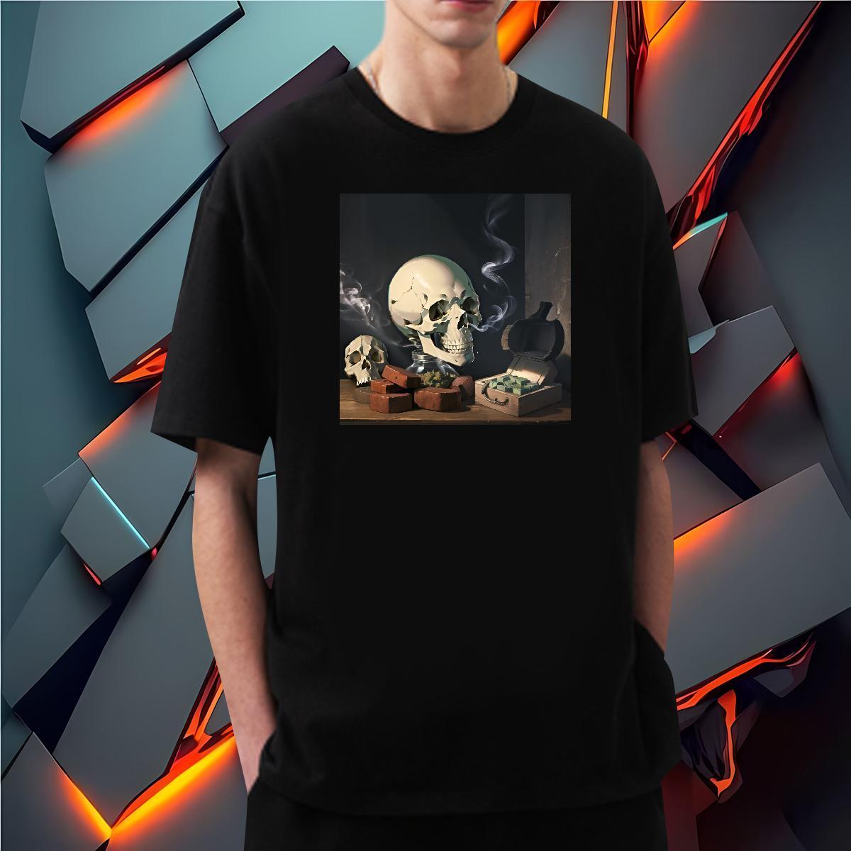 Fashion Designer T Shirts Men skull Wear 100% Cotton 230g Spring Summer Comfortable DIY Logo Oversized Breathable Short Sleeve Men Tees
