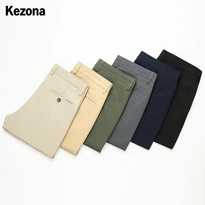 Suit Pants Spring Mens Trousers Fashion Casual Slim Business Office Male Wedding Party Work Pant Classic Large 40 240806