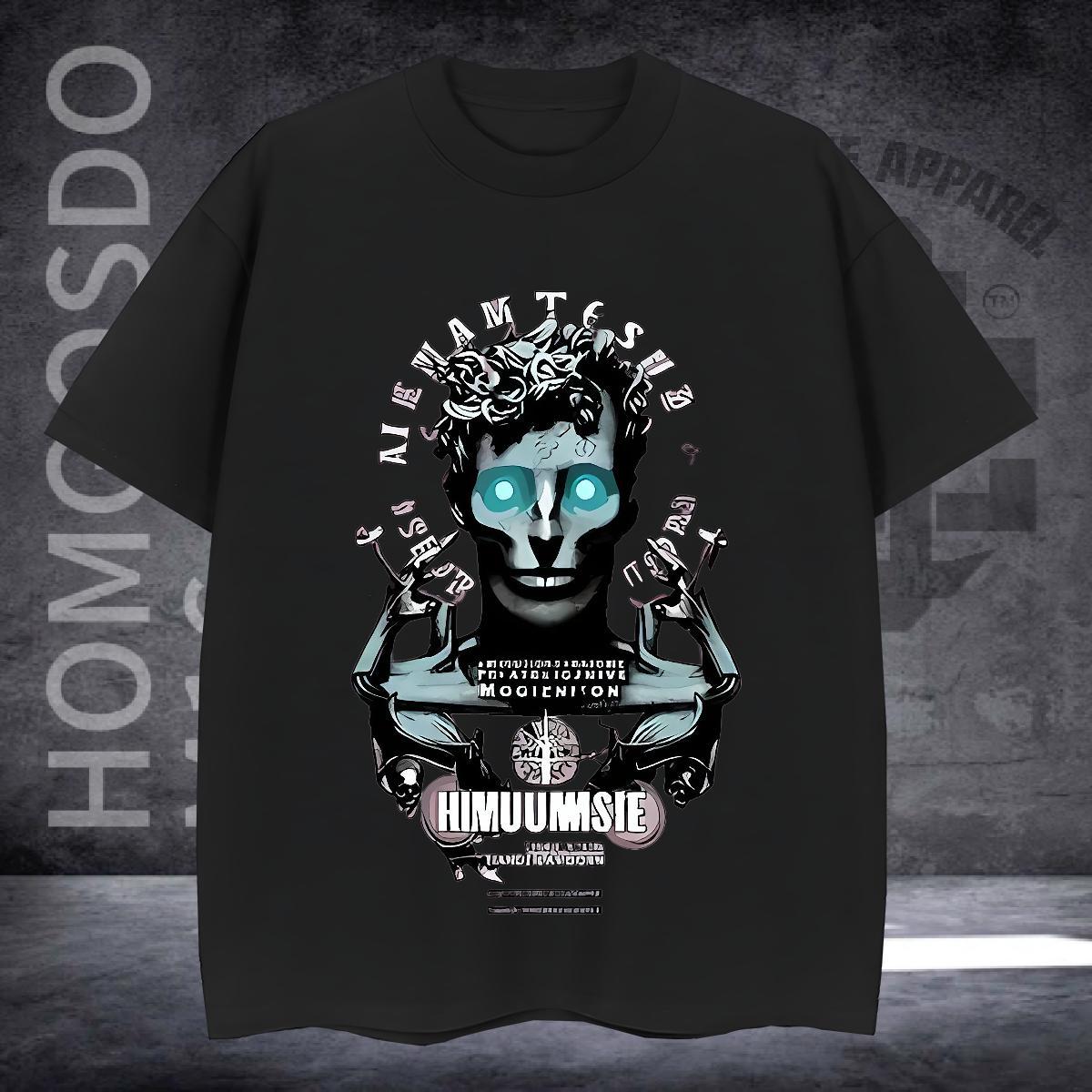 Factory Direct Men T Shirts portrait Tees 230g Pure Cotton Spring Summer Cool Cartoon Printing L-4XL Breathable Mens Tshirts