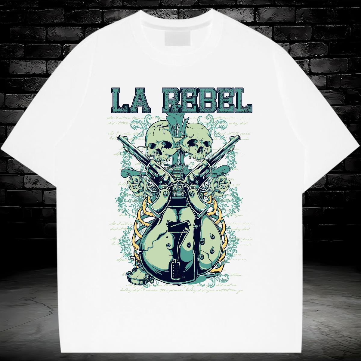 Designer Fashion T Shirts Men skull Polos 100% Cotton 230g Summer Casual Soft Plus Size Cartoon Short Sleeve Soft Mens Tshirts