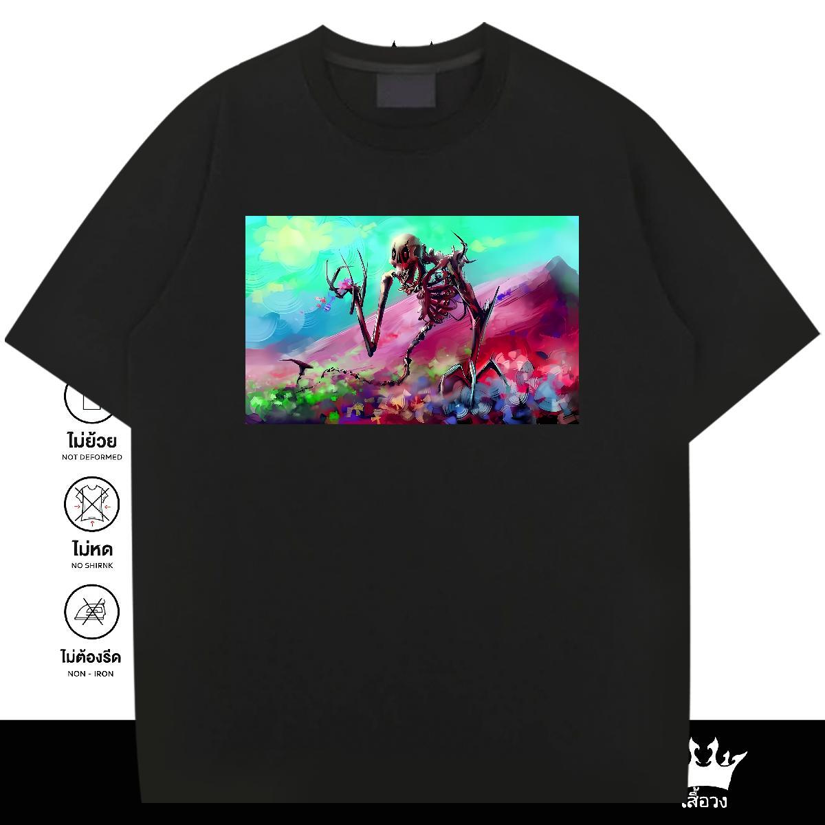 2024 Summer T-Shirts for Men skull Tshirts 100% Cotton 230g Sport Wholesale DIY Printed Breathable Men Tshirts
