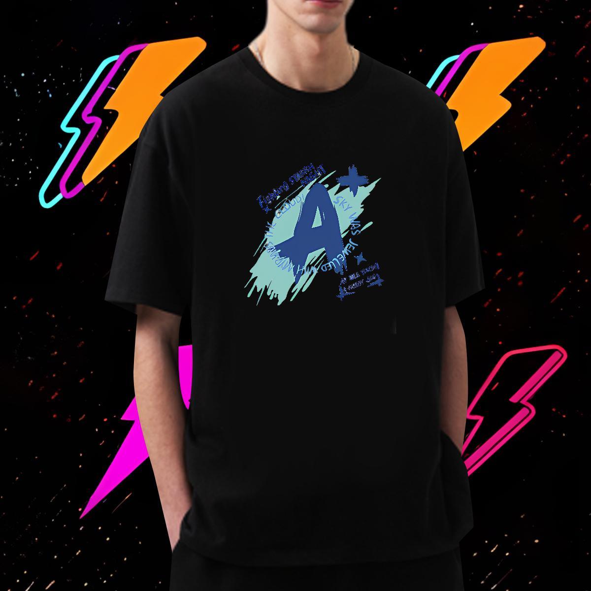 2024 T Shirt For Man letter Tee Shirt 230g Pure Cotton Home Outdoor Brand Custom Printed Breathable Soft Tshirt for Man Woman
