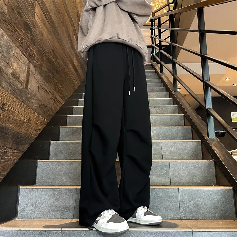 HOUZHOU Gray Sweatpants Parachute for Men Autumn Baggy Sports Pants Trousers Male Joggers Streetwear Sportswear Outdoor Casual 240806