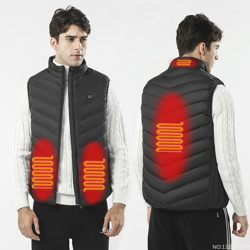 21PCS Heated Jacket Fashion Men Women Coat Intelligent USB Electric Heating Thermal Warm Clothes Winter Heated Vest Plussize 240807