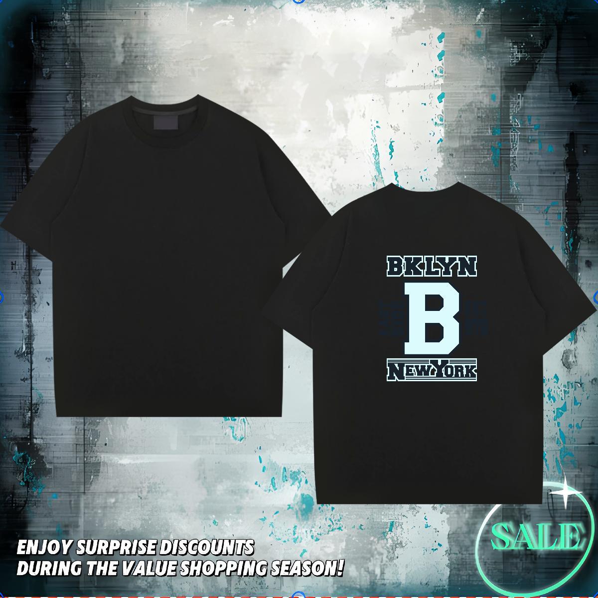 Fashion Design T Shirt For Man letter Tshirts 100% Cotton 230g Street Cool Design DIY Logo Oversized Short Sleeve O-Neck Men Tees
