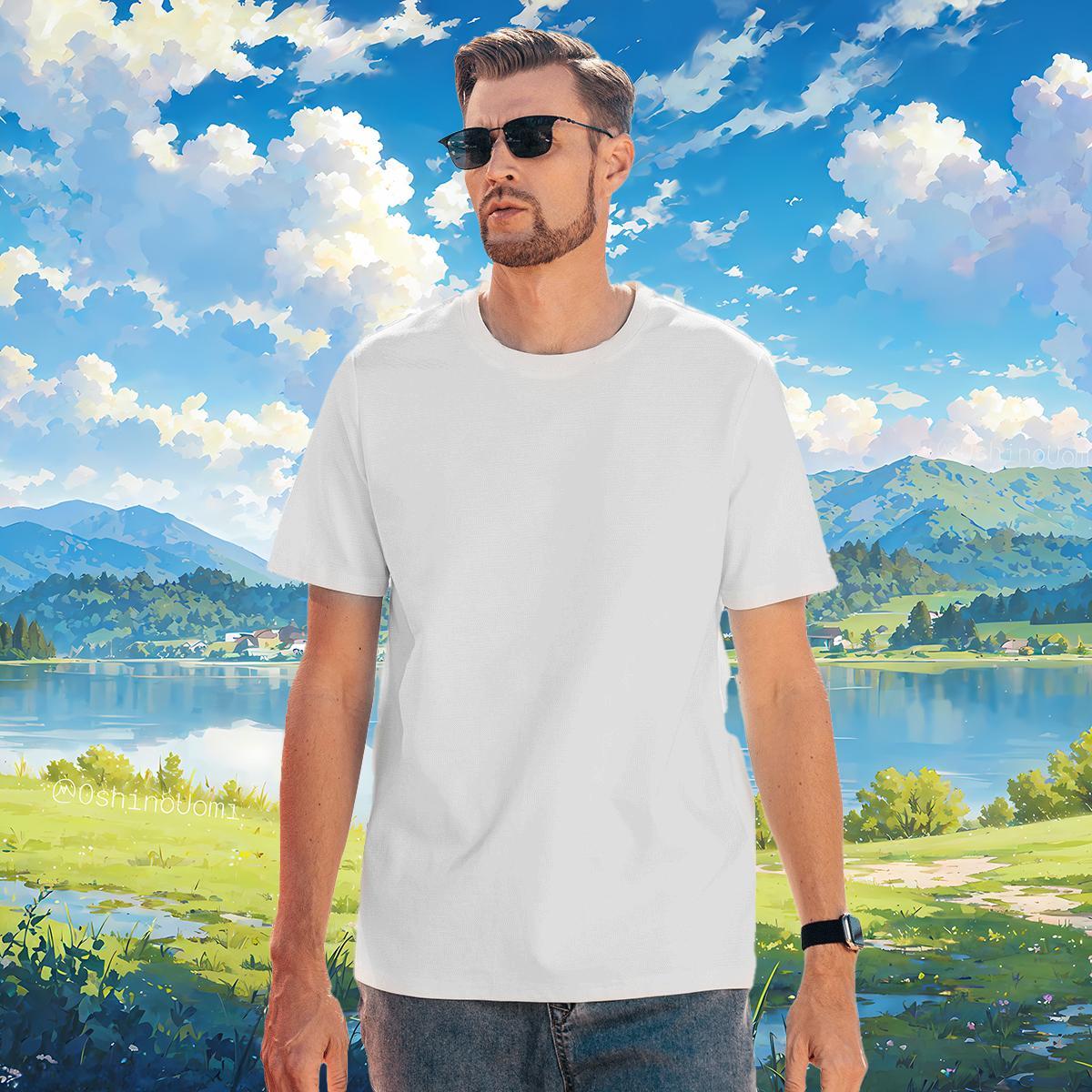 Soft letter 230g 100% Cotton Men Tshirts Casual Beach Short Sleeve O-Neck Men T Shirts Classic Plus Size Cartoon Tees Shirts