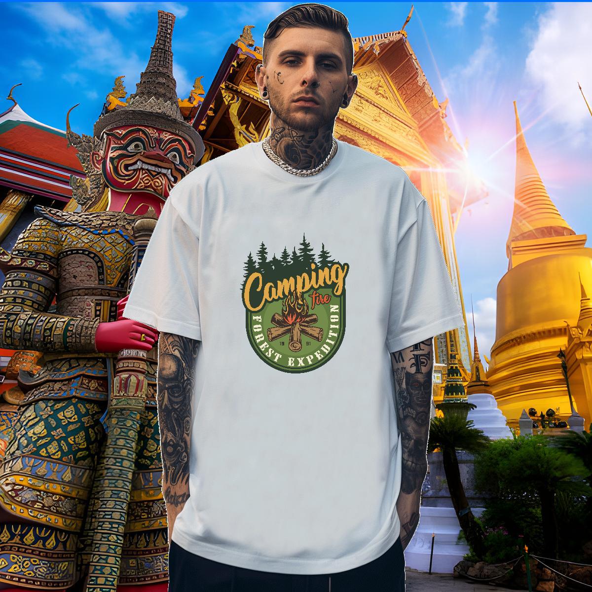 Designer Man T Shirts letter Clothes 230g 100% Cotton Street Cool DIY Printed Short Sleeve O-Neck Couples T Shirts